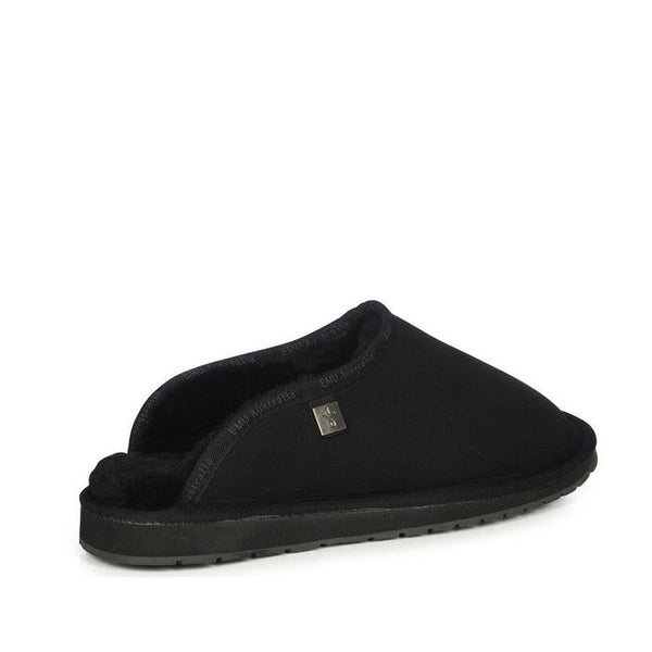 EMU Mens Platinum Esperance Scuff Slipper Slip On Sheepskin Unisex Black Carousel 2