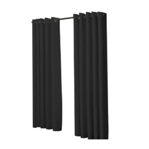 2X Blockout Curtains Panels 3 Layers Black Carousel 2