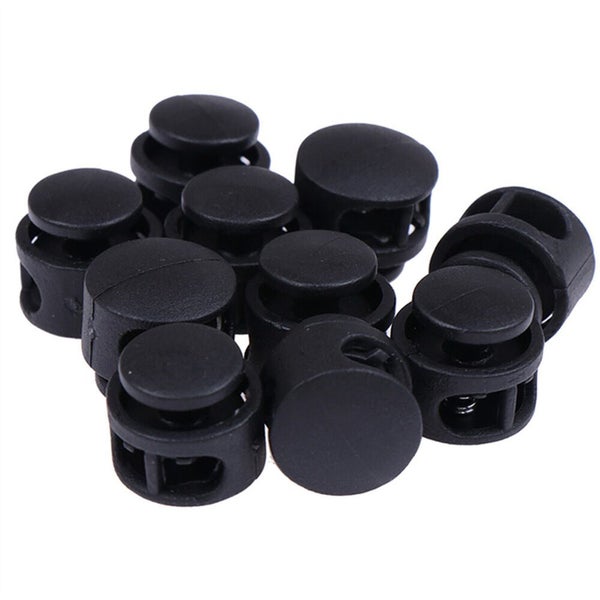 10PCS Double Hole Toggle Cord Stopper Lock End Drawstring Spring Loaded Hole Carousel 2
