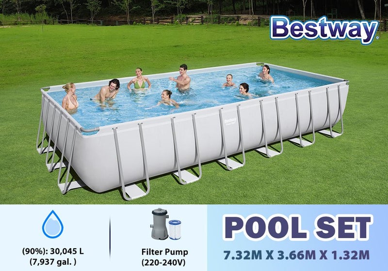 Swimming Pool Bath Spa Set 7.32m x 3.66m x 1.32m Carousel 2