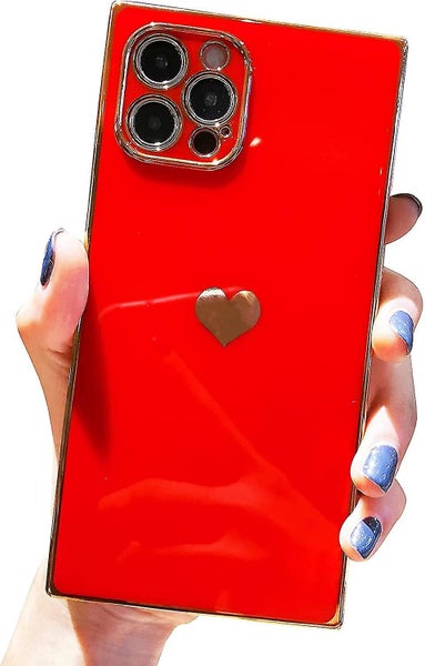 Compatible With Iphone 13 Pro Max Case, Square Cute Luxury Electroplate Edge Bum Carousel 1