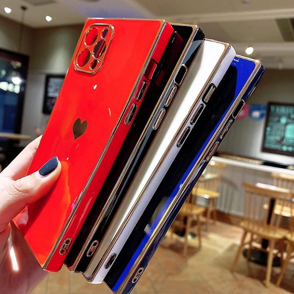 Compatible With Iphone 13 Pro Max Case, Square Cute Luxury Electroplate Edge Bum Carousel 5