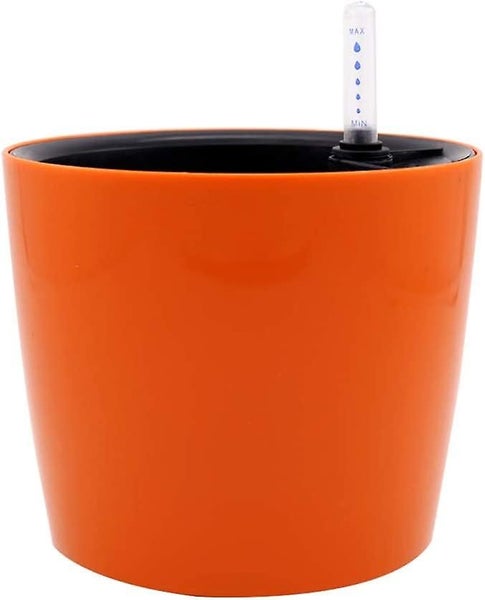 Round Self Watering Flower Pot With Water Indicator Indoor Outdoor Plastic Plant Carousel 1