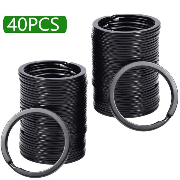 40PCS 25mm Stainless Steel Key Holder Split Scuba Rings Keyring Keychain Keyfob Carousel 1