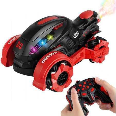 Remote Control Motorcycle RC Dirt Bike with Light Music Drift Red Carousel 2