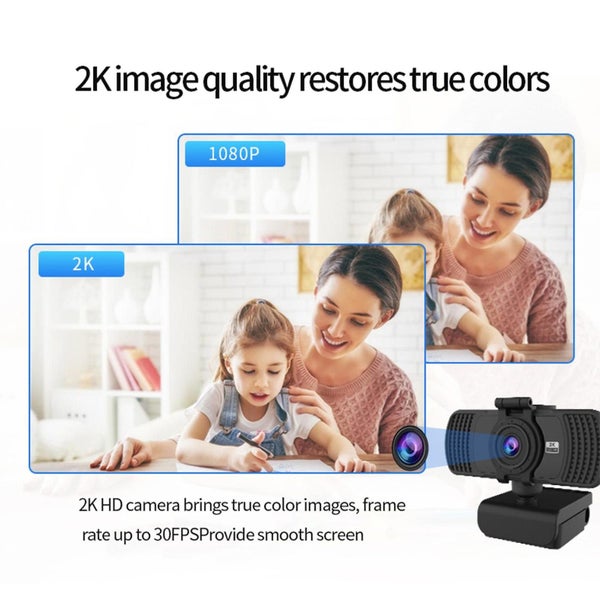 Computer Camera Hd 2k Network Video Live Online Class Teaching Built-in Microph Carousel 5