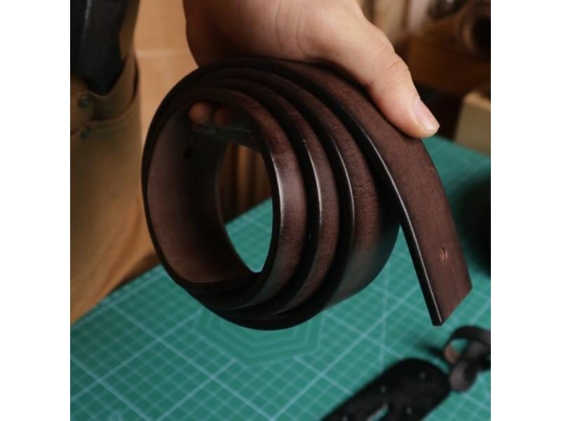 3.8CM Pure Solid Cowhide Leather Belt For Men Lumbar Belt DIY Carousel 2