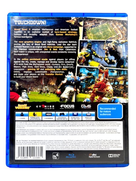 Blood Bowl 2 (PS4 Bloodbowl II) *MINT COMPLETE* Carousel 2