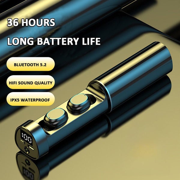 LED Wireless Bluetooth Earphones Headphones Earbuds Waterproof Display for Apple Carousel 1