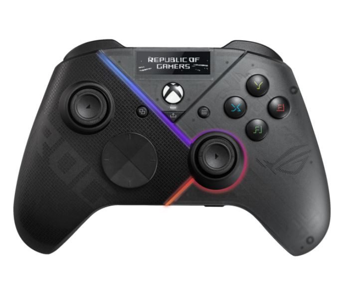 ASUS ROG Raikiri Pro Wireless PC Controller, Built-in OLED display, 4 Rear Bu... Carousel 1