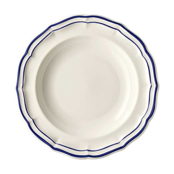 Gien Soup Plate Set Filet Cobalt 22.5cm 4pce Carousel 2
