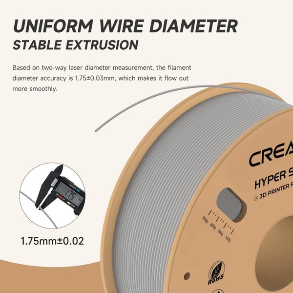 Creality Hyper Series PLA 3D Printing Filament 1kg - Gray Carousel 2