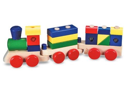 Melissa & Doug - Wooden Stacking Train Carousel 1