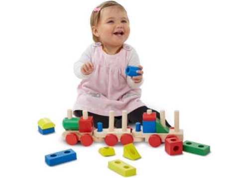 Melissa & Doug - Wooden Stacking Train Carousel 2