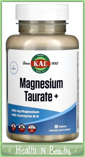 MAGNESIUM TAURATE 200 MG + VIT B6 P-5-P + ACTISORB HERBS 90 TABS - E0328 Carousel 1