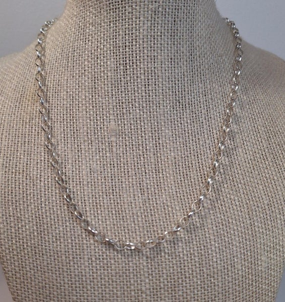 Jewellery Clearance - Solid Sterling Silver Oval Belchor Chain - Stamped 925 Carousel 1