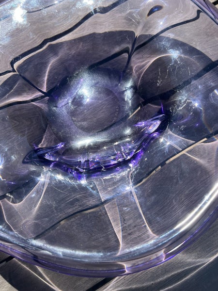 huge vintage signed Kosta Scandinavian art glass centrepiece! Mid Century Carousel 8