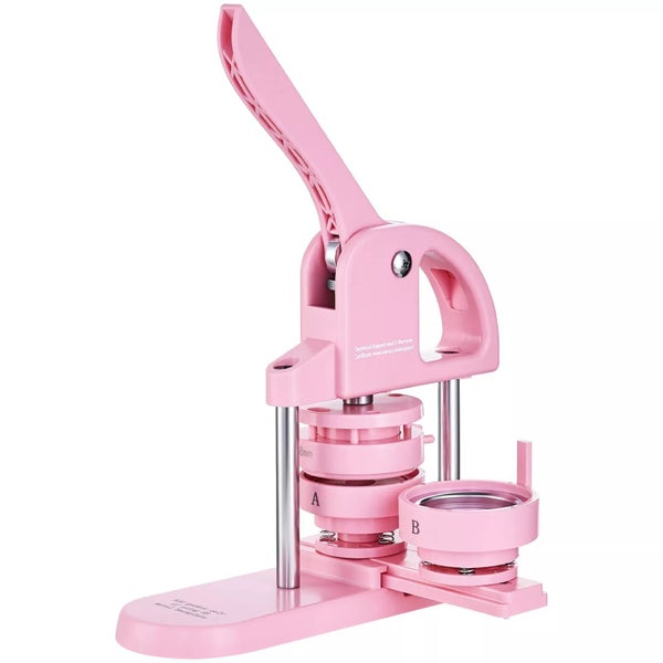 New Button Maker Machine Pin Badge Maker 1/1.25/2.28 inch 3-in-1 Pink for DIY Carousel 14