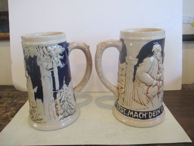 STEIN GERMAN TANKARDS X 2 .EXCELLENT CONDITION Carousel 2