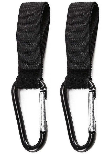 Pram Hooks - Set of 2 Snap Hooks Made of Aluminum - Black - Stable, Resilient, a Carousel 2