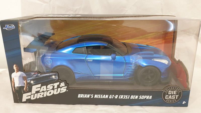 JADA FAST AND FURIOUS BRIANS NISSAN SKYLINE GT-R R35 BEN SOPRA 1:24 SCALE MIB Carousel 1