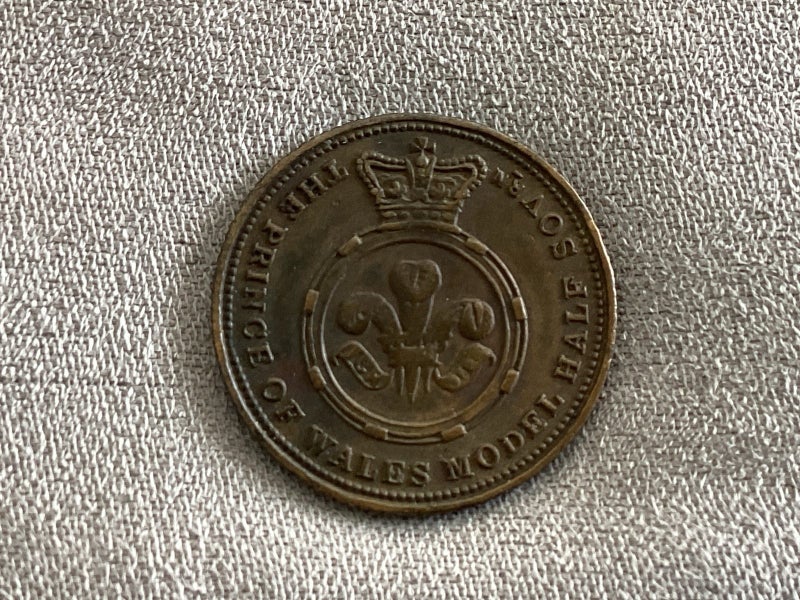 U.k Prince of wales model half sovereign 1851 token Carousel 1
