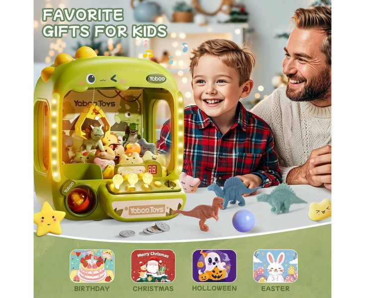 Claw Machine for Kids Boys, Mini Arcade Candy Vending Machine, Coin, Countd Carousel 5