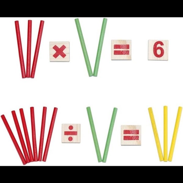 Counting Sticks Calculation Math Learning Toy with Wooden Counting Cards an Carousel 2