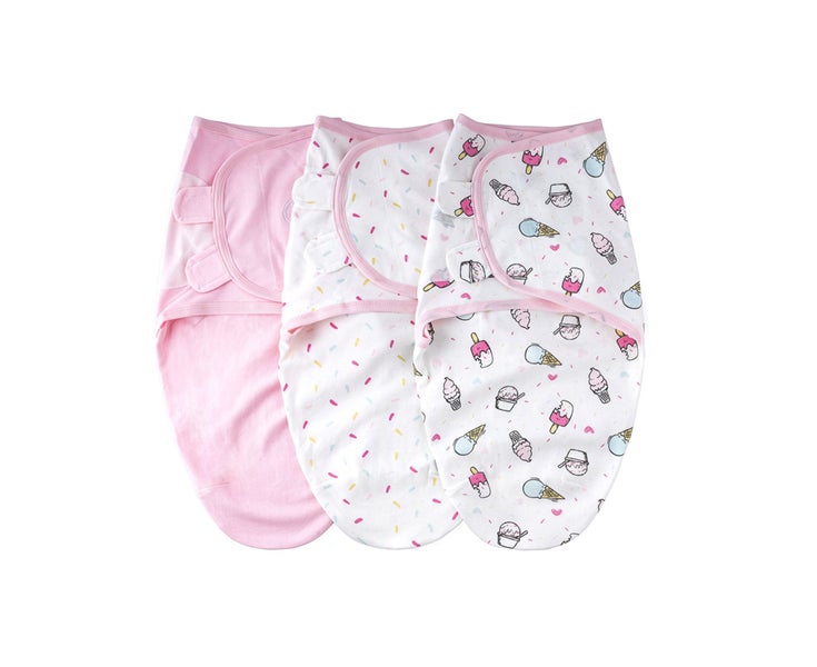 insular SU3007 3PCS Baby Swaddle Wrap Blanket Soft Cotton Infant Sleeping B Carousel 1