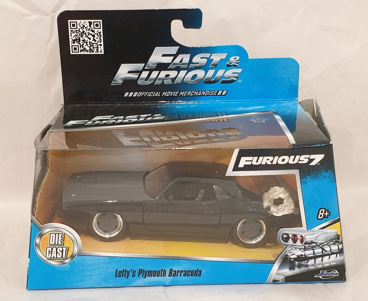 JADA FAST AND FURIOUS LETTYS PLYMOUTH BARRACUDA 1:32 SCALE FF7 MOVIE CAR BOXED Carousel 1