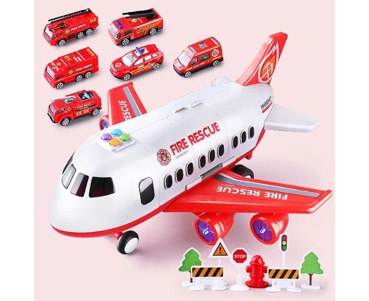 Children Large Inertia Plane Boy Toy Early Education Sound And Light Story Carousel 6