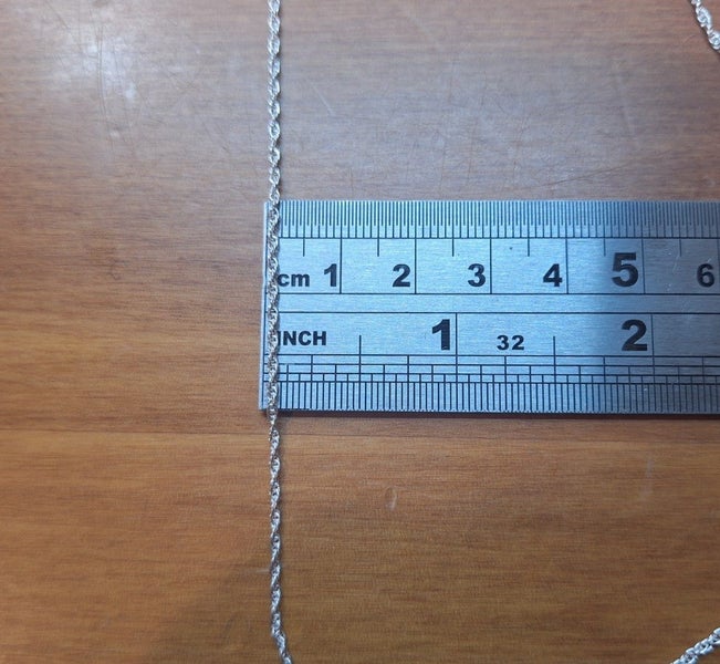 Jewellery Clearance - Solid Sterling Silver Solid POW Chain - Stamped 925 - 45cm Carousel 5