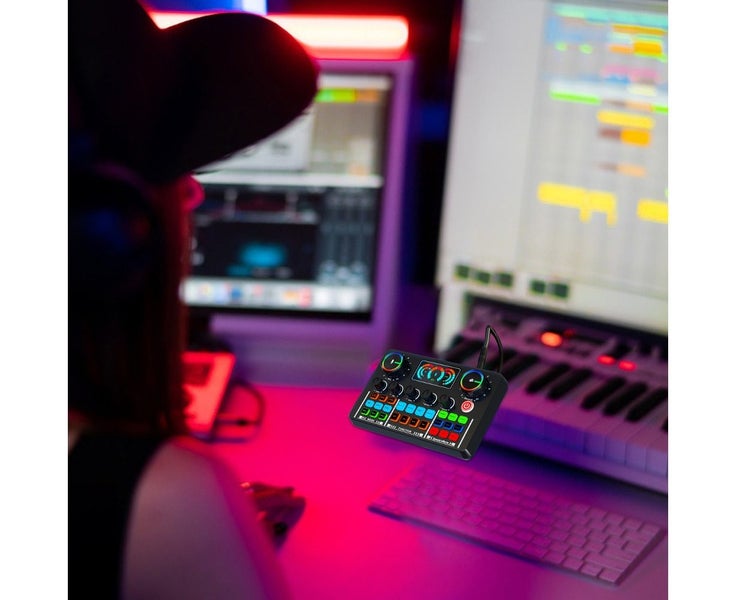 Live Sound Card Audio Recording Desktop Singing Sound Card Mixer BT Wireles Carousel 6