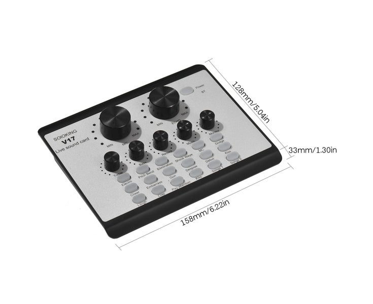 V17 Live Sound Card BT Mini Sound Mixer Multifunctional Voice Change Audio Carousel 2