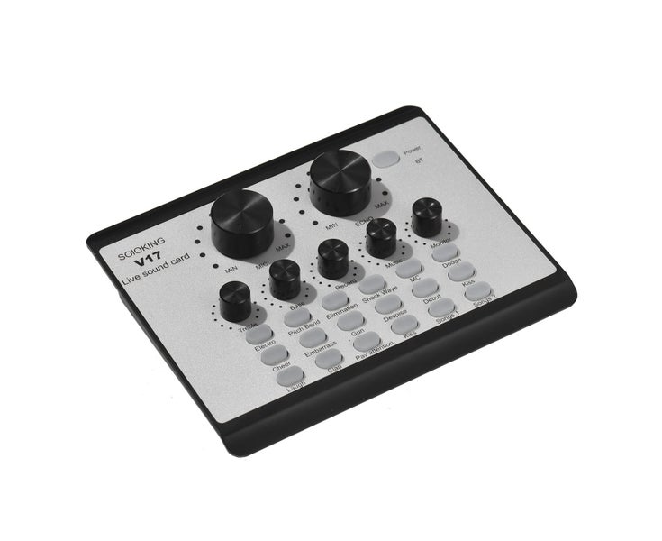 V17 Live Sound Card BT Mini Sound Mixer Multifunctional Voice Change Audio Carousel 1
