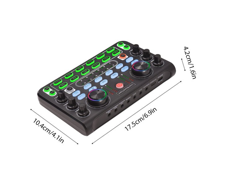 Live Sound Card Audio Mixer Recording Desktop Singing DC 5V 44.1KHz Noise R Carousel 6