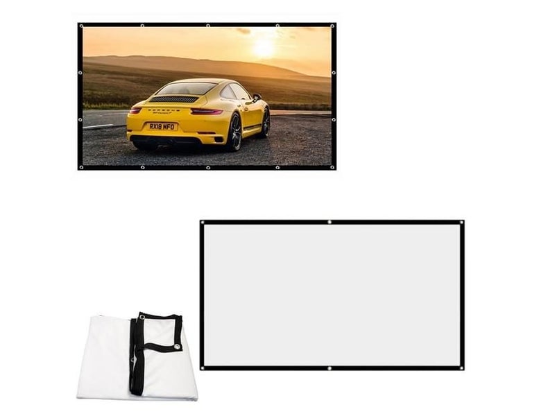 12 Inch Foldable Projector Screen Portable Outdoor Home Movie 3D Cinema Par Carousel 2