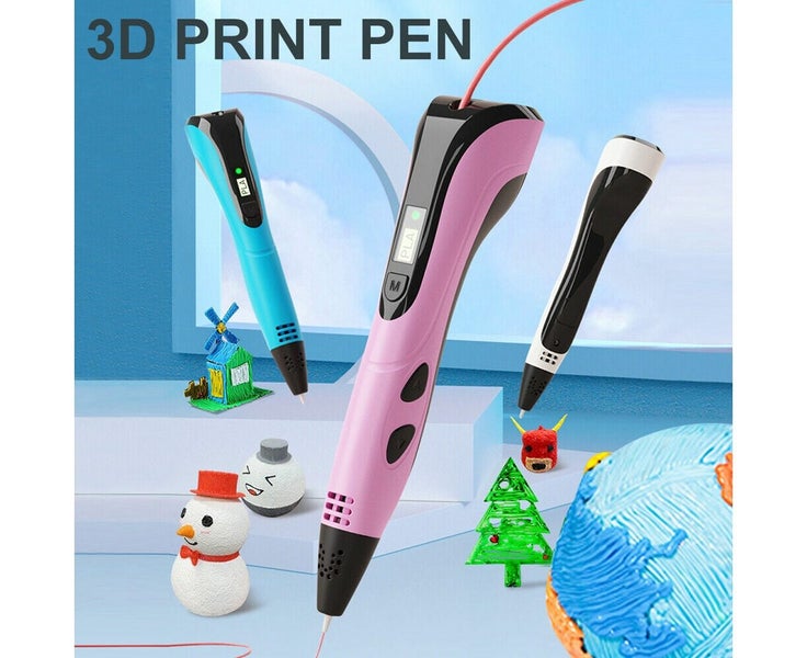 5M 10 colors PLA Filament Kid's 3D Pen 3D Drawing Printing Pen with LCD Scr Carousel 2