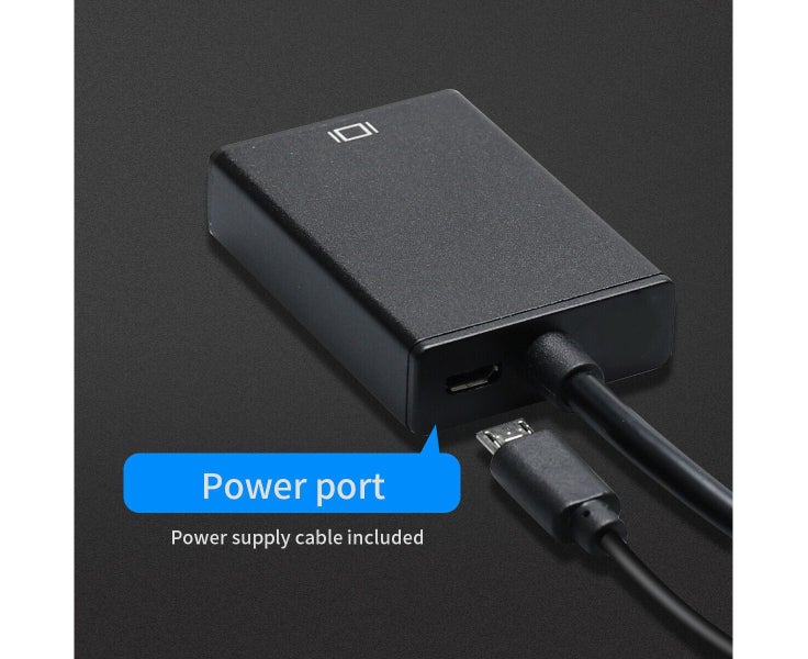 VGA Male to HDMI Female Converter Adapter 1080P Stereo Audio Output Carousel 4