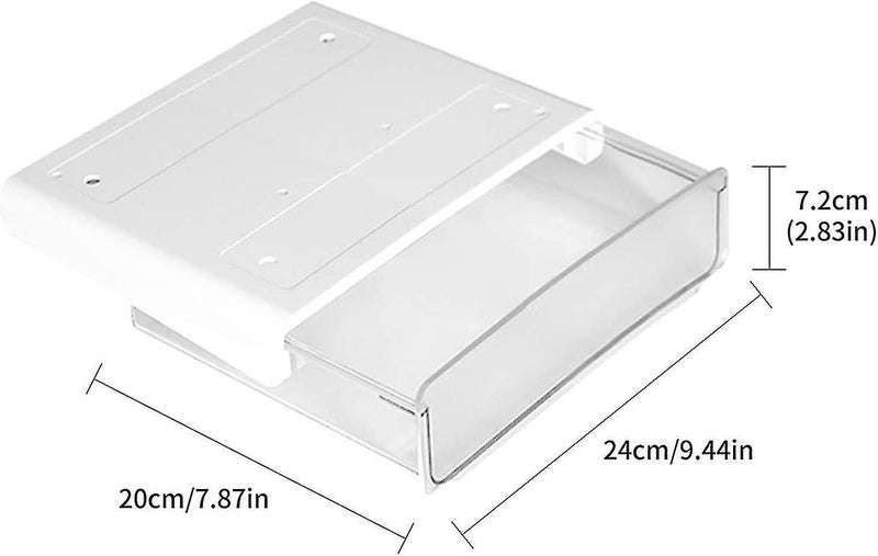 Under Desk Drawer Organizer,self Adhesive Pencil Tray Desk Table Storage Drawer Carousel 2