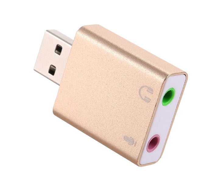 Aluminum alloy USB External Stereo Sound Adapter USB Audio Sound Card Virtu Carousel 6