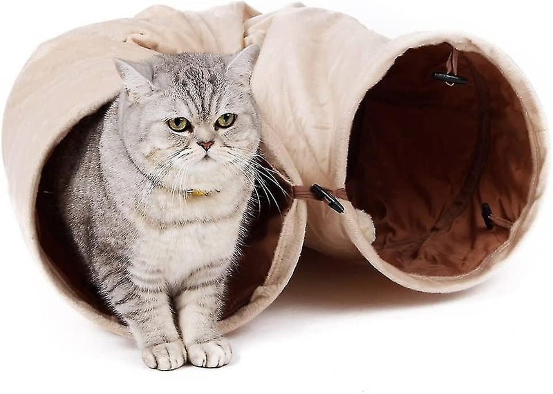 Road Chamois Cat Tunnel Cat Toy Rustling Tunnel Play Tunnel 120cm With 2 Caves H Carousel 1