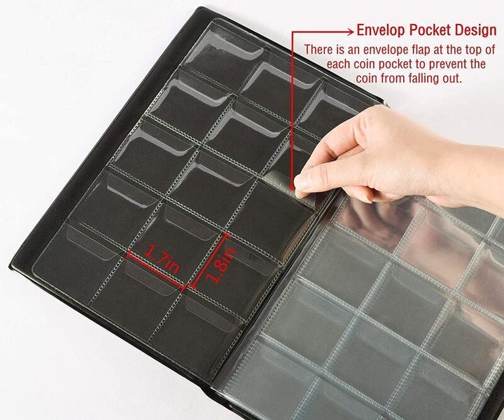 Coin Collection Holders Stamp Storage Money Penny Pockets Album62984192823042112