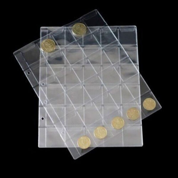 Coin Holders Storage Collection Money Album Pocket Sleeves Carousel 10