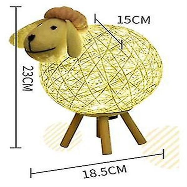 Creative Sheep Rattan Table Lamp - USB Eye Care Projection Night Light Carousel 5