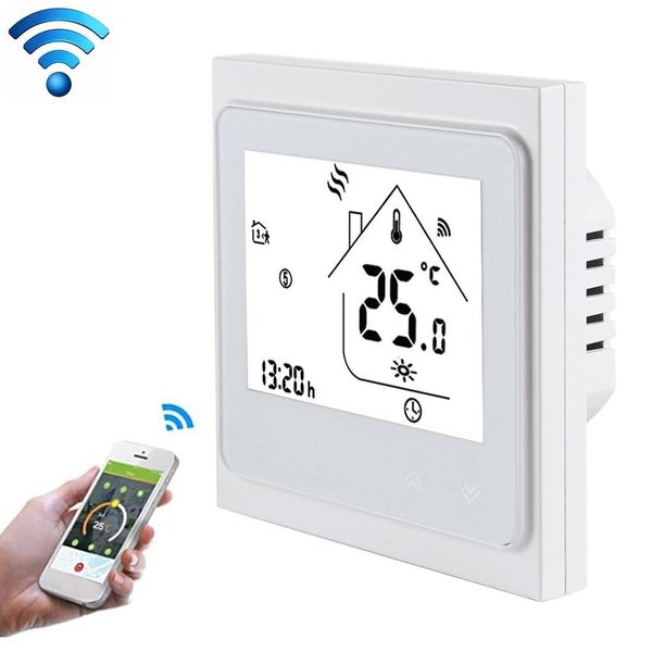 Wifi Lcd Digital Room Thermostat For Water Heating 3A Load Time Display Carousel 1