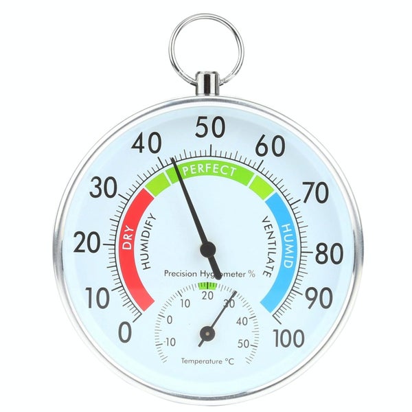 Clock Shaped Hygrometer Thermometer For Indoor / Outdoor Use Carousel 2