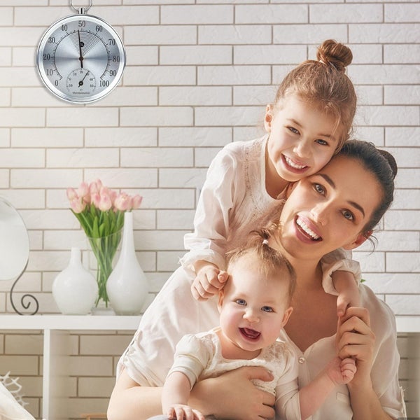 Clock Shaped Hygrometer Thermometer For Indoor / Outdoor Use Carousel 10