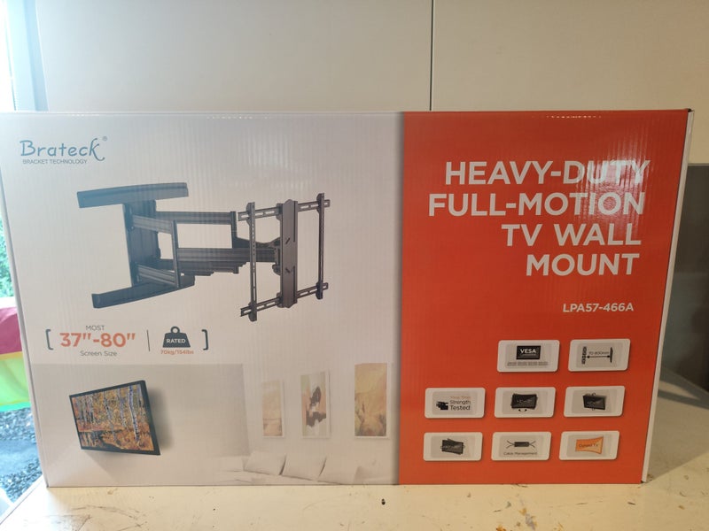 BRATECK 37''-80'' Full-Motion TV Wall Bracket. Max load: 70kg. VESA support. Carousel 2