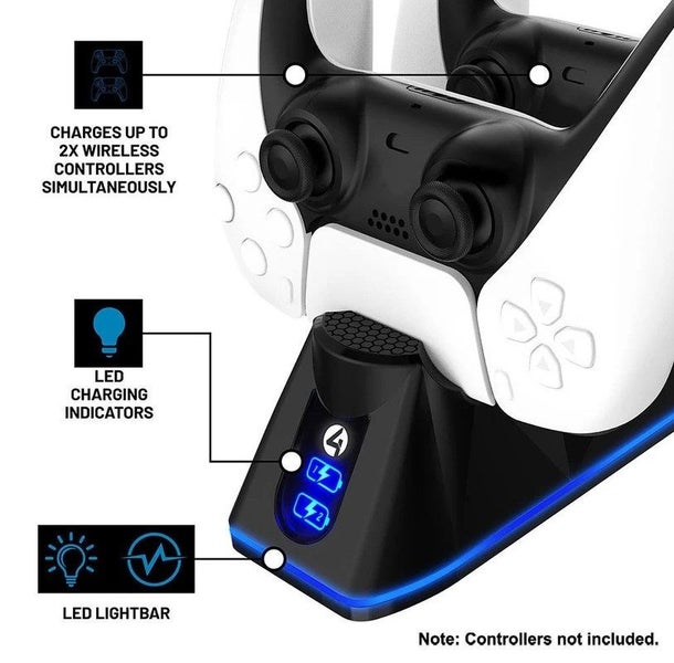 4Gamers PS5 SP-C100V Twin Charging Dock (Black) Carousel 5